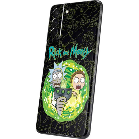 Adult Swim Rick and Morty Portal Travel Galaxy S21 Plus 5G Skin